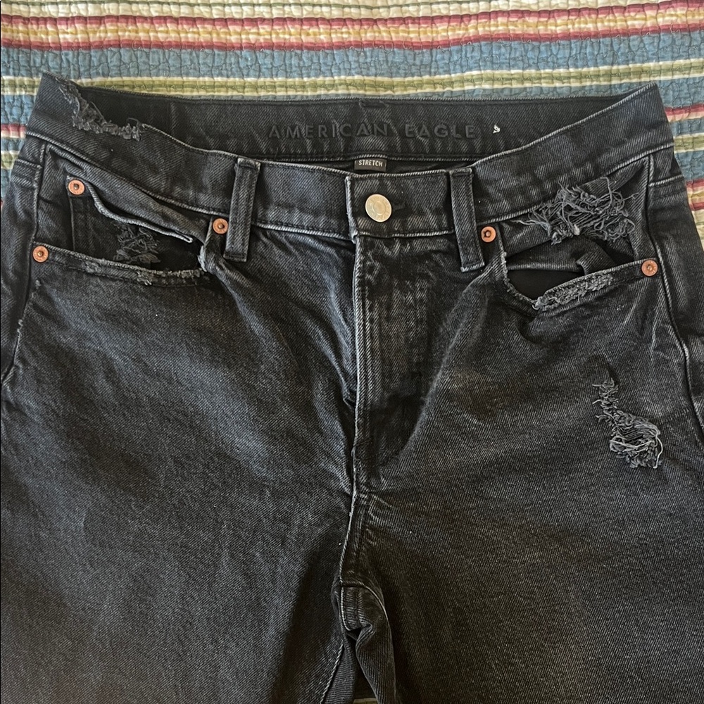 American Eagle Outfitters Black Straight Leg Jeans